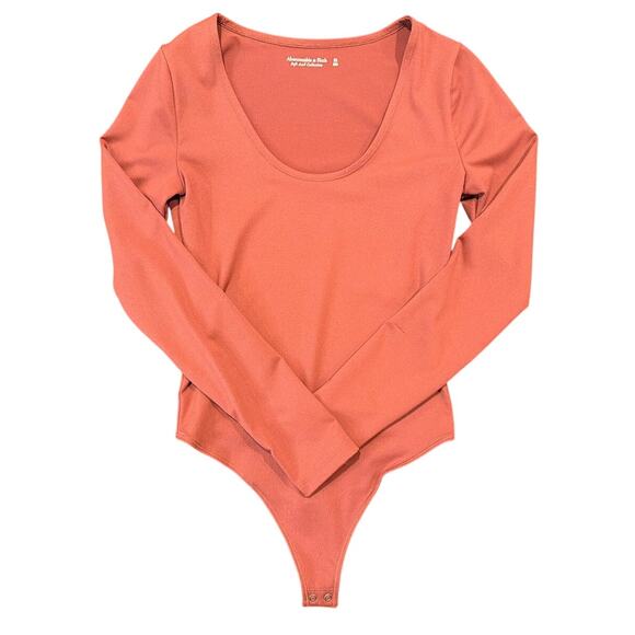 Abercrombie & Fitch Tops - Abercrombie & Fitch Soft A&F Rust Orange Long Sleeve Bodysuit XS